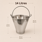 Nutristar stainless steel utility bucket with strong carry handle