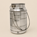 Nutristar stainless steel milk can with fitted lid and carry handle