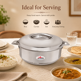 Nutristar stainless steel insulated casserole with lid and twin side handles