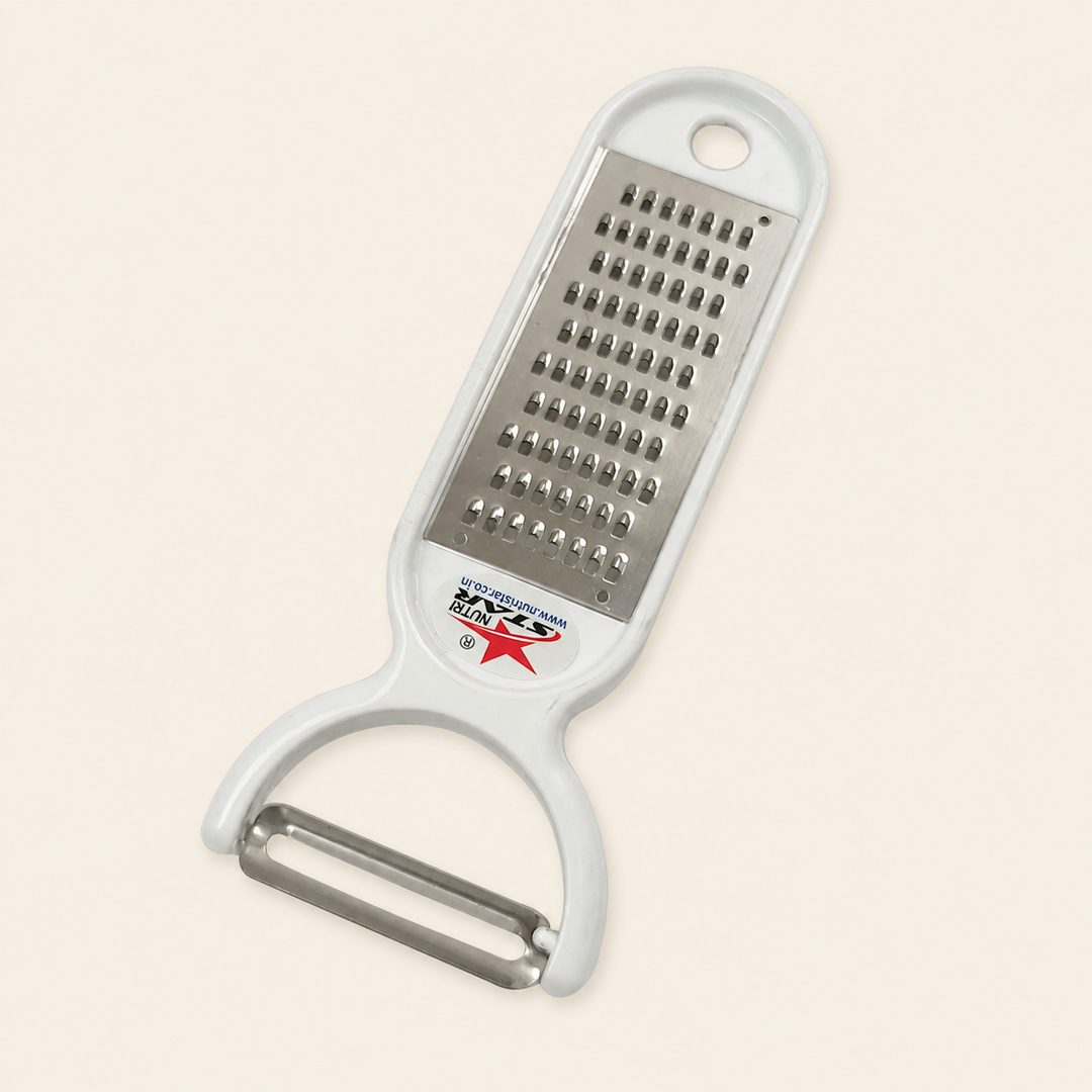Nutristar 2 in 1 stainless steel grater and peeler kitchen tool