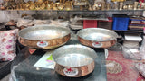 Biryani Handi Copper, Big Copper Biryani Handi Heavy Gauge with Stainless Steel Lid - Tin Coating Kalai Inside Handi