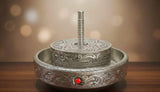 Handcrafted German Silver Chakki – Traditional Pooja & Ritual Grinder