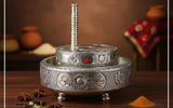 Handcrafted German Silver Chakki – Traditional Pooja & Kitchen Décor
