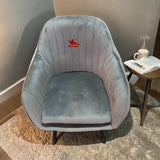 Premium Grey Accent Chair | Modern Velvet Lounge Chair