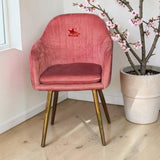 Premium Pink Accent Chair | Modern Velvet Lounge Chair