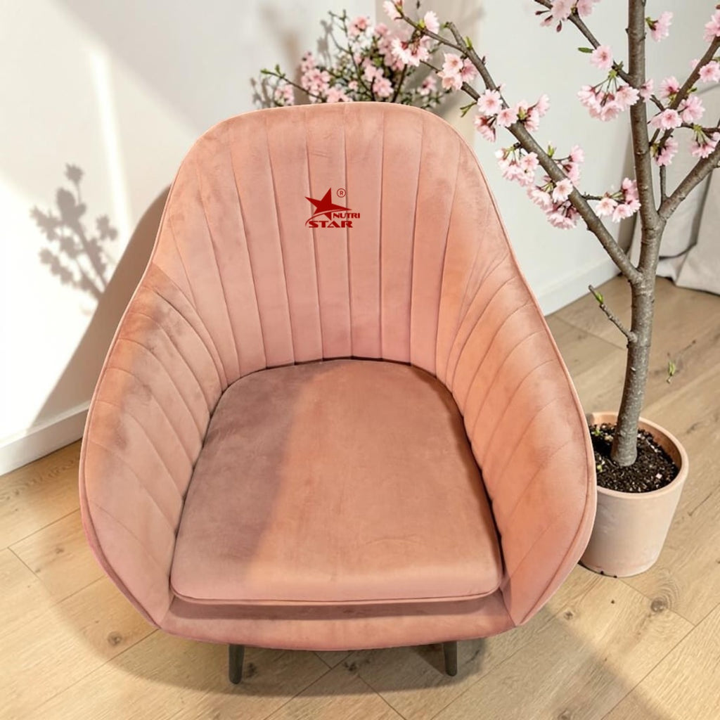 Premium Pink Accent Chair | Modern Velvet Lounge Chair