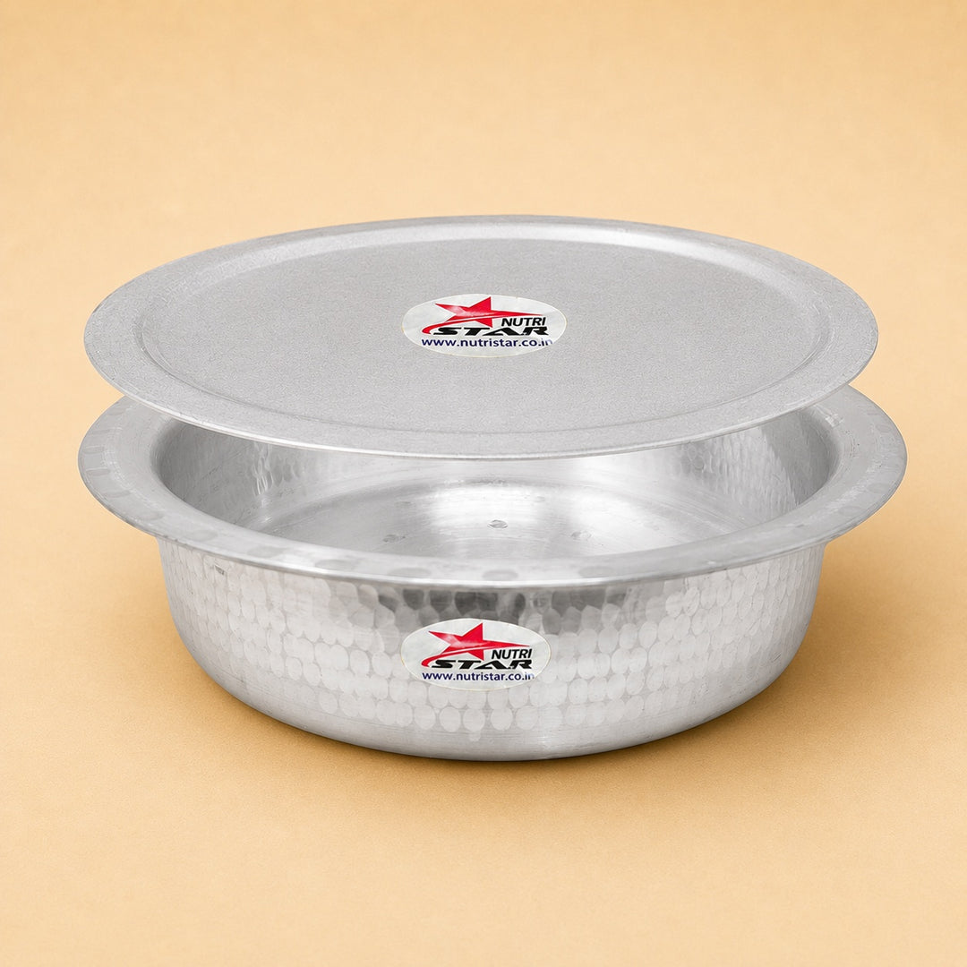 Jointless Aluminium Biryani Handi with Lid – Hyderabadi Dum Cooking Pot - main product image