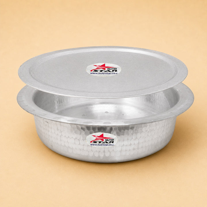 Jointless Aluminium Biryani Handi with Lid – Hyderabadi Dum Cooking Pot - main product image