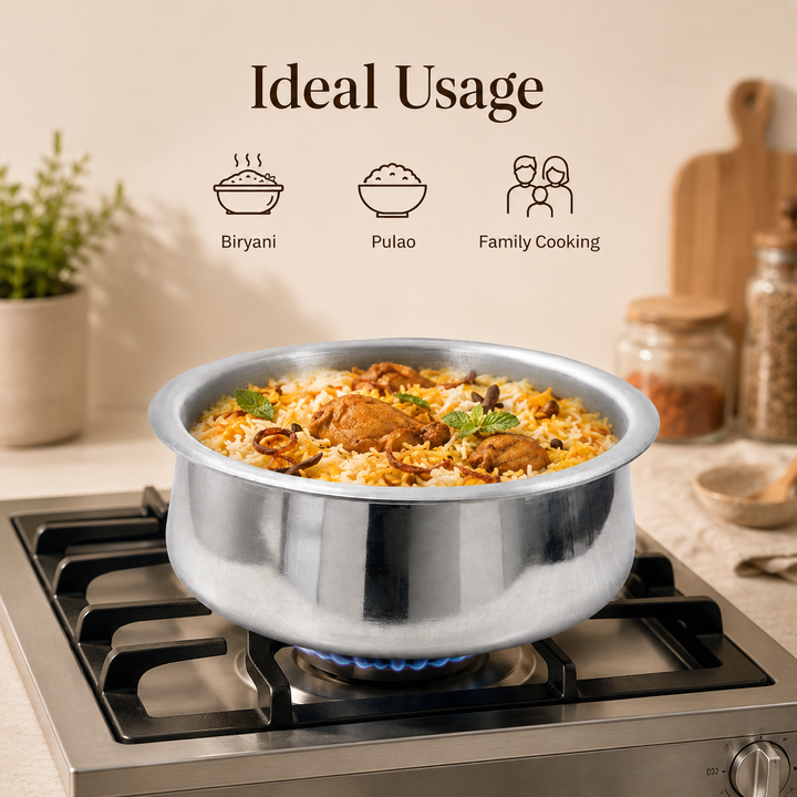 Home Biryani Handi | Wide Mouth Cooking Handi