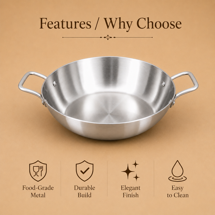 Cello Gold Triply Kadai - uses