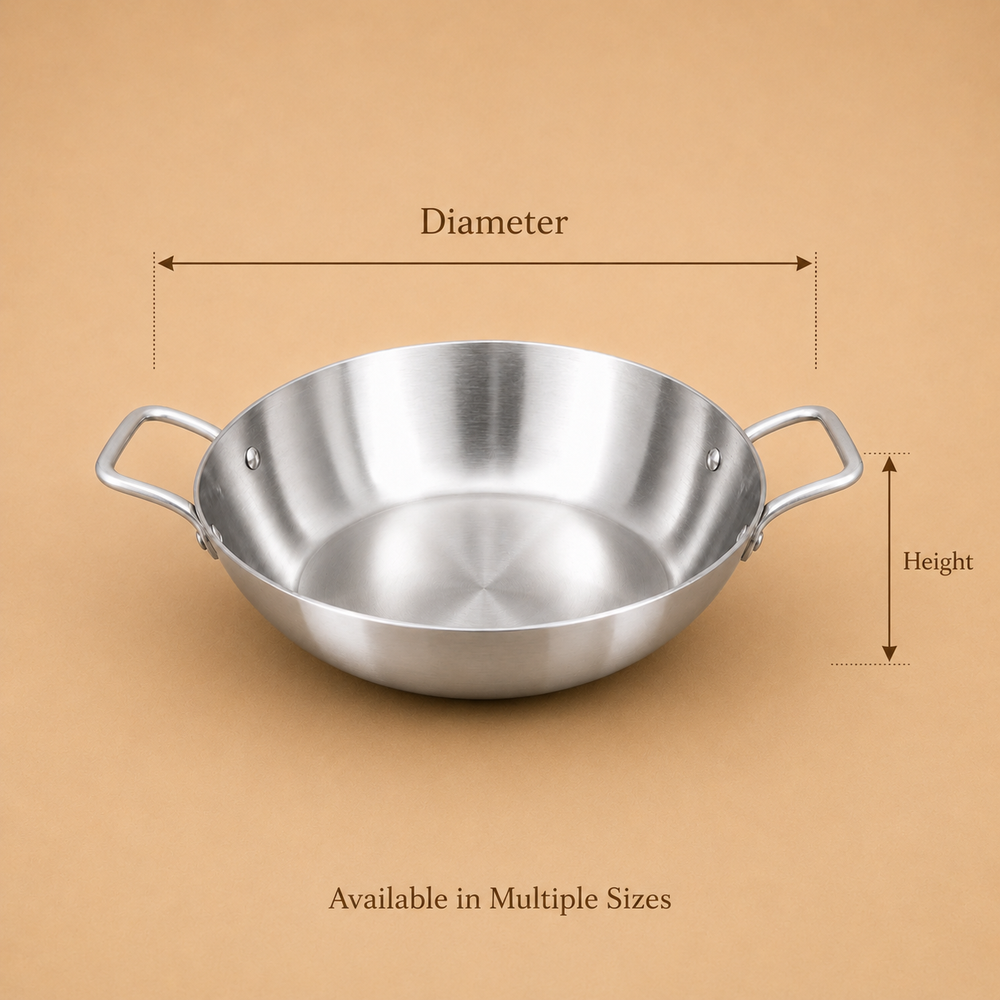 Cello Gold Triply Kadai - use