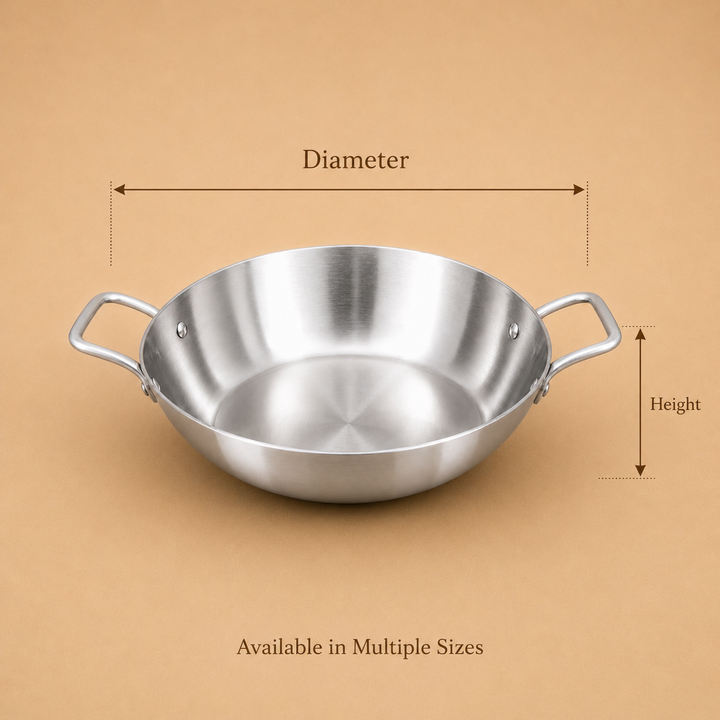 Cello Gold Triply Kadai - use