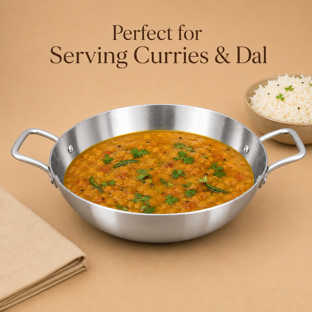 Cello Gold Triply Kadai - size guide
