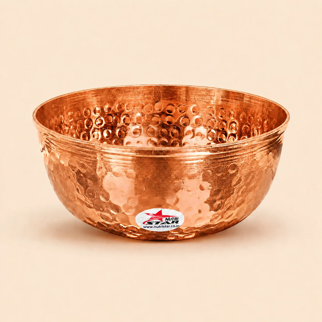 Copper Bowl, Hammered Design Serving Bowl, Capacity 300 ml (Set of 10) – main product image