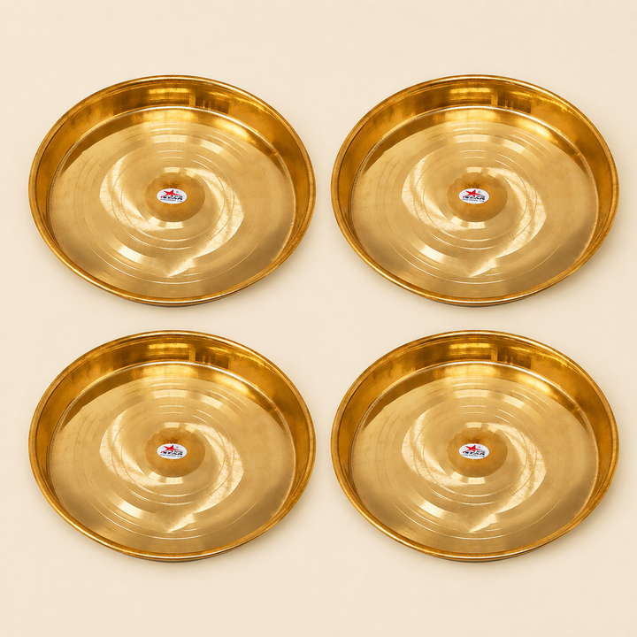 Nutristar 29 cm pure copper deep serving tray with raised rim