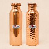 Nutristar Pure Copper Water Bottle – Plain & Hammered Finish, 1 Litre
