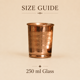 Nutristar pure copper dinner plate and drinking glass set