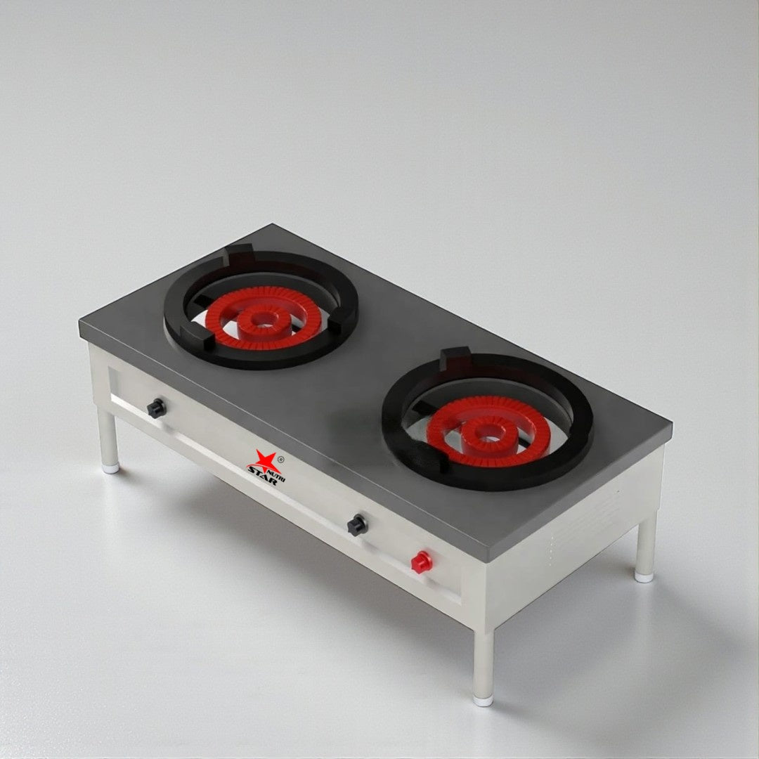 Stainless Steel Double Jalebi Burner Range Stove – product image