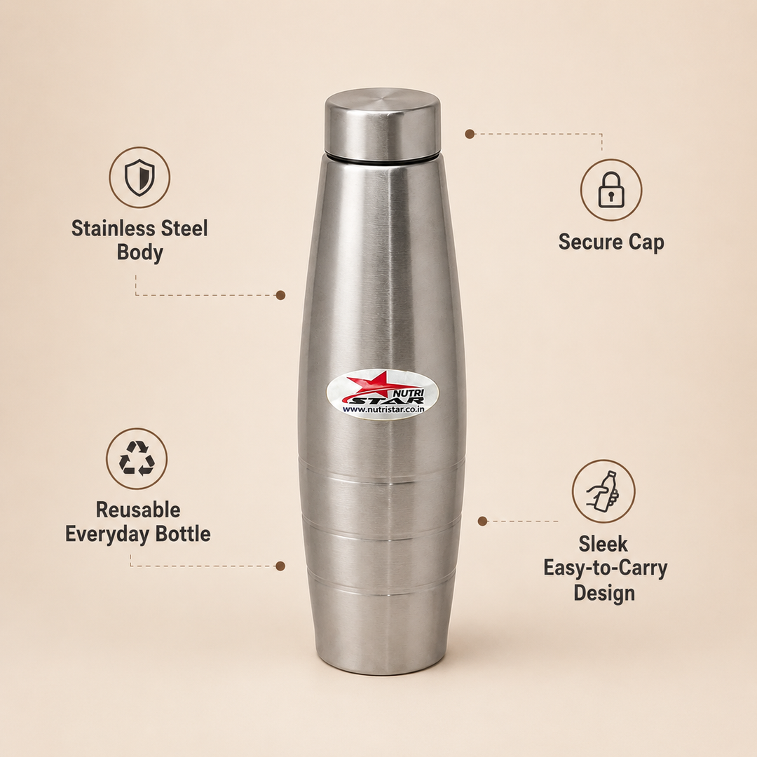 Nutristar Stainless Steel Water Bottle – 1 Litre