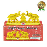 Sindoor Box, Double Elephant Design Kumkum Box (Set of 10)
