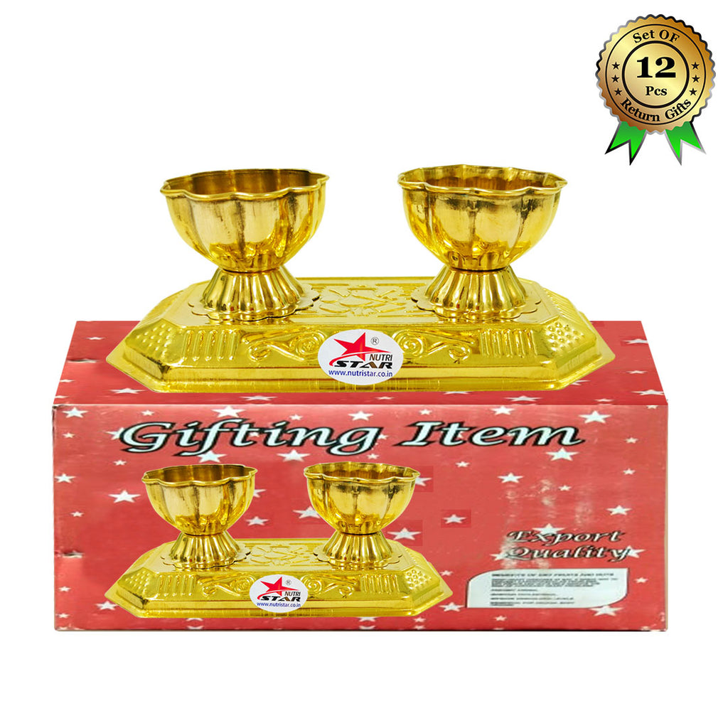Brass Bowls Chandan Bowls Holder Gift Item (Set of 12)