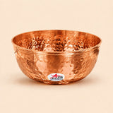 Copper Bowl, Hammered Design Serving Bowl, Capacity 300 ml (Set of 10)