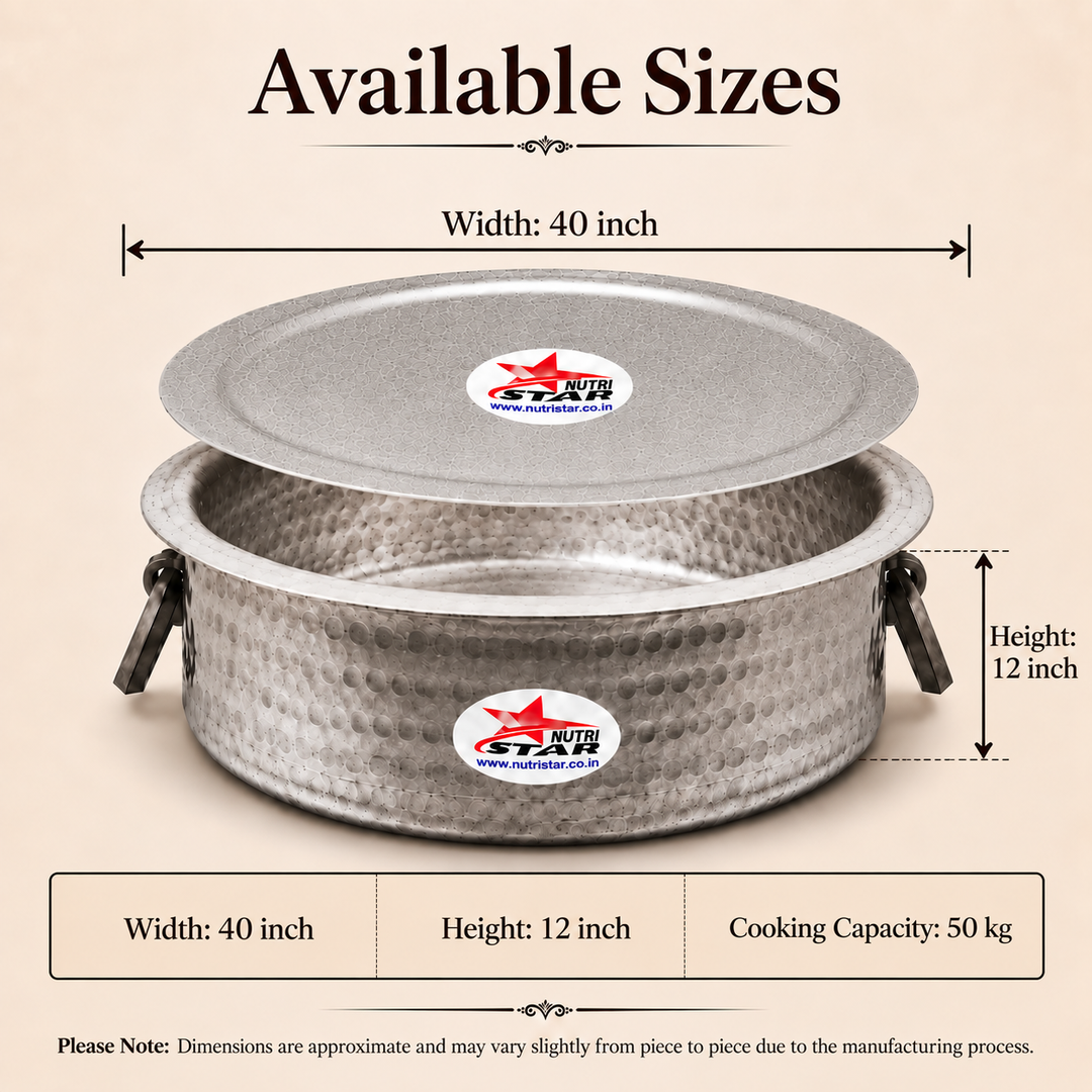 Aluminium Biryani Handi with Lid-Thick Gauge