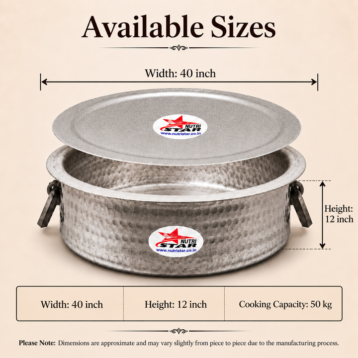 Aluminium Biryani Handi with Lid-Thick Gauge