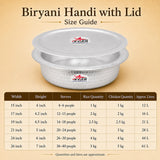Biryani Handi with Lid, Jointless Cooking Handi for Hyderabadi Dum Biryani, Cookware.