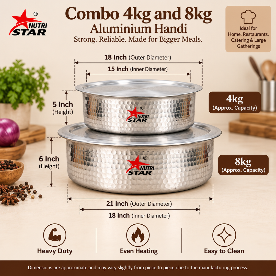 Jointless Aluminium Biryani Handi