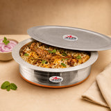 Biryani Handi with Lid, Cooking Handi for Hyderabadi Dum Biryani Heavy Gauge, Hotel Cookware, Biryani Handi with Collar.