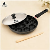 Non Stick Ponganalu Pan with Stainless Steel Lid, 12 Cups Pan.
