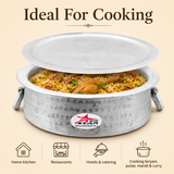 Biryani Handi,Aluminium Biryani Handi Pot with Lid,Thick Gauge Cooking Vessel.