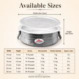 Biryani Handi,Aluminium Biryani Handi Pot with Lid,Thick Gauge Cooking Vessel.