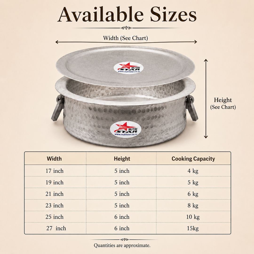 Aluminium Biryani Handi with Lid-Thick Gauge