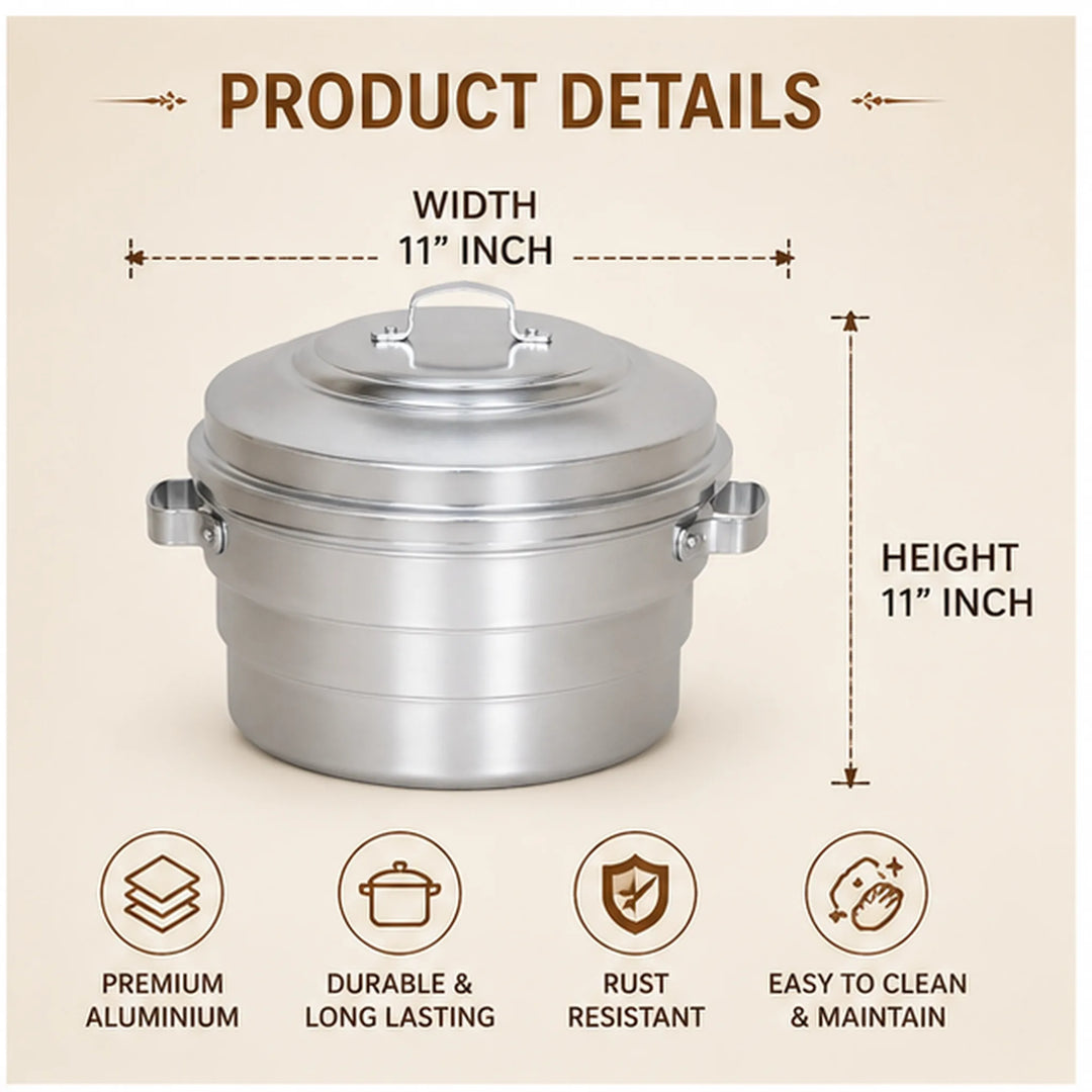 Idli Cooker of 3 Plates. Idli Cooker, Capacity 3 Plates, Pack of 1. - size guide