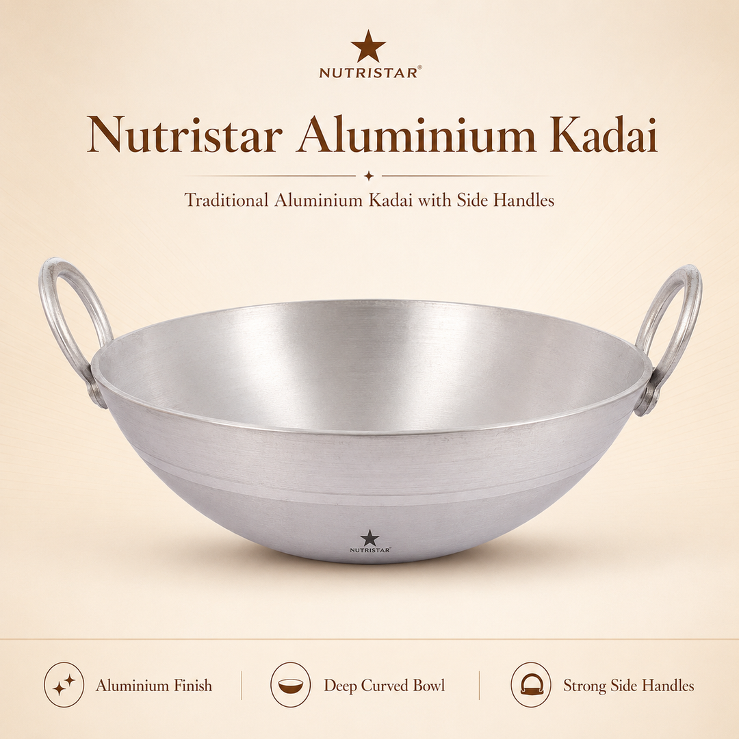 Aluminium Kadai, Wok, Cooking Utensil, Pack of 1. - use
