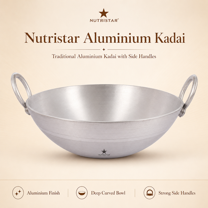 Aluminium Kadai, Wok, Cooking Utensil, Pack of 1. - use