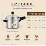 Aluminum Cooker, Induction Base Aluminium Pressure Cooker with Outer Lid.