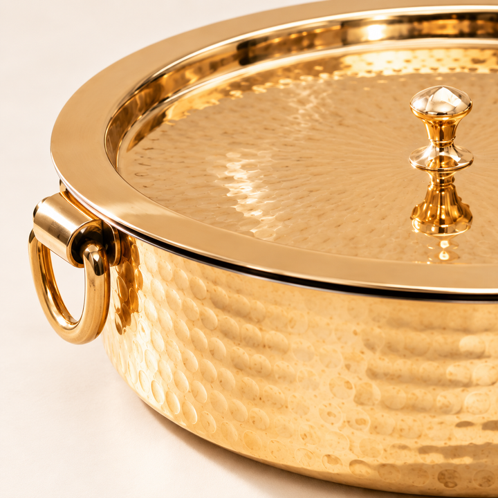 Nutristar Brass Biryani Handi with Brass Lid &amp; Ring Handles