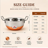 Stainless Steel Copper Bottom Kadhai/Deep Cookware, Cooking Utensils, Pack Of 1
