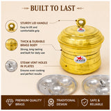 Brass Idli Cooker, Brass Idli Steamer, Cooker with Tin Coated/Khalai Inside.