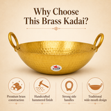 Brass Kadhai, Kadai with Kalai, Cookware.