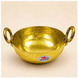 Brass Round Bottom Kadai, Brass Wok/Kadhai, Brass Cookware.