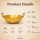 Brass Kadhai, Kadai with Kalai, Cookware.