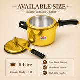 Brass Pressure Cooker, Pittal Cooker, Pressure Cooker with Khalai/Tin Coated Inner Side.