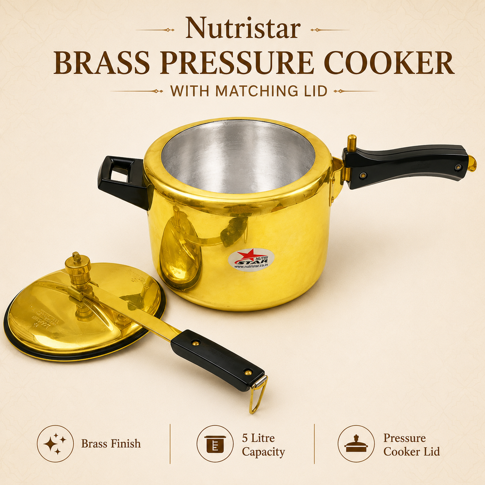 Brass Pressure Cooker, Pittal Cooker, Pressure Cooker with Khalai/Tin Coated Inner Side. - use