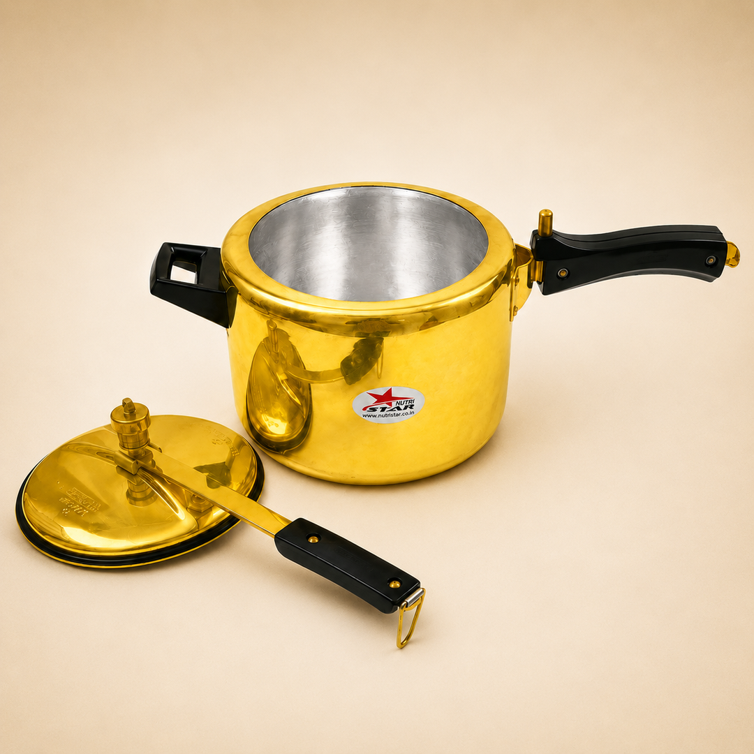 Brass Pressure Cooker, Pittal Cooker, Pressure Cooker with Khalai/Tin Coated Inner Side. - main product image