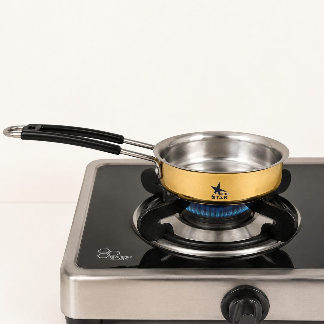 Brass Cooking Pot Brass Fry Pan, Brass Cooking Vessels - size guide