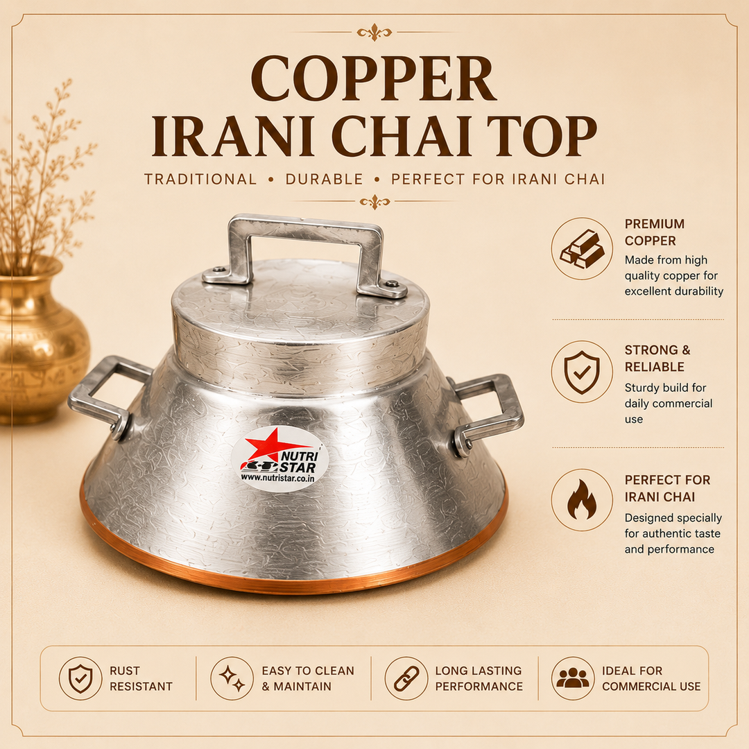 Copper Irani Tea Set Samawar &amp; Copper Patila. Hyderabadi Irani Chai Set. - size guide